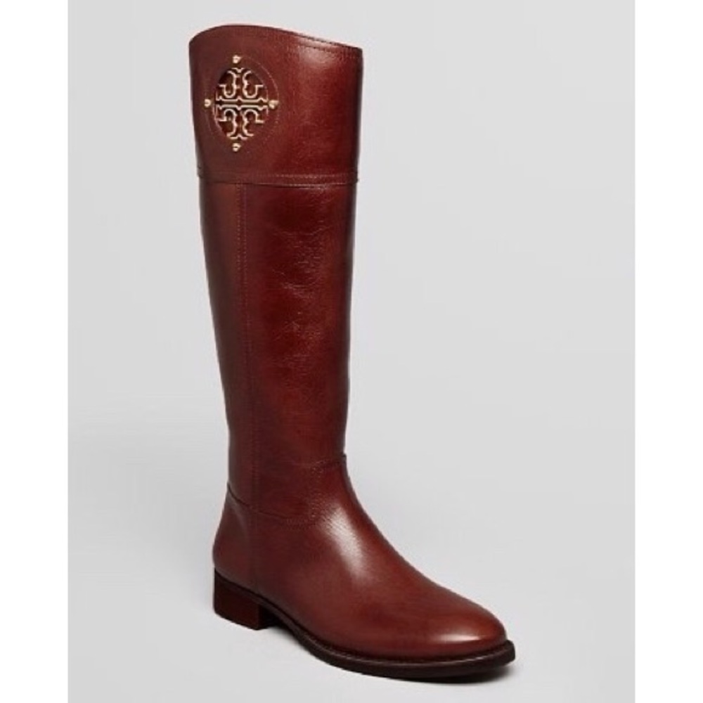 COPY - Brown leather Tory Burch knee high boots